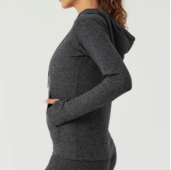 Outdoor Voices CloudKnit Hoodie Charcoal Grey Space Dye Size Medium - Picture 4 of 9